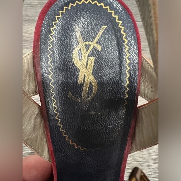 Yves Saint Laurent Multicolor Strappy Heels - Picture 6 of 7